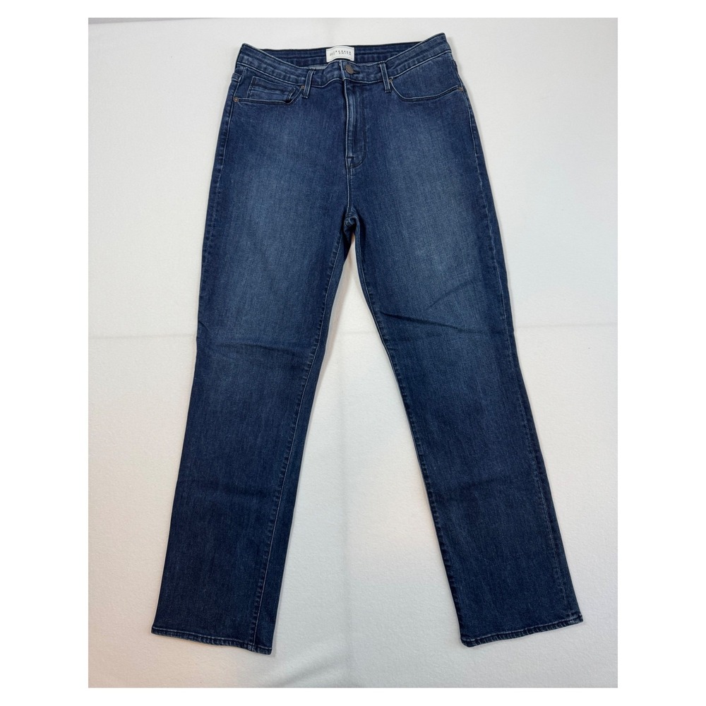 Parker Smith Straight Leg Jeans Womens 30 Dark Wash Blue Stretch Denim USA Made